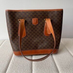 Celine Macadam Leather Tote Bag